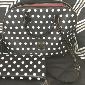 dooney & bourke polka dot dome satchel